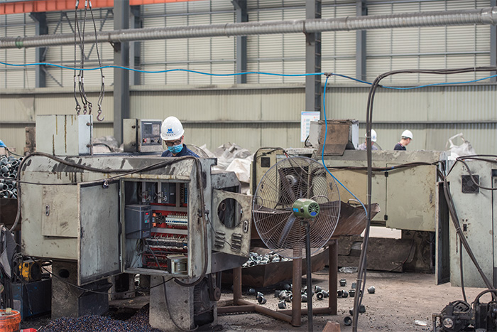 南开网架配件-锥头加工车间